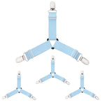 attache élastique lit clips métalliques tissu uni polyester coton moderne bleu noir blanc qualité