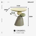 table d'appoint moderne table basse marron beige vert clair minimaliste lisse salon chambre coucher