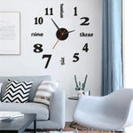 horloge murale moderne transparente ruban ballons adhésifs chambre enfants salonDecorationMuraleChiffresDoreRoseBlanc