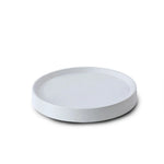 assiettes plates modernes plastique bleu marine gris blanc clips différentes tailles