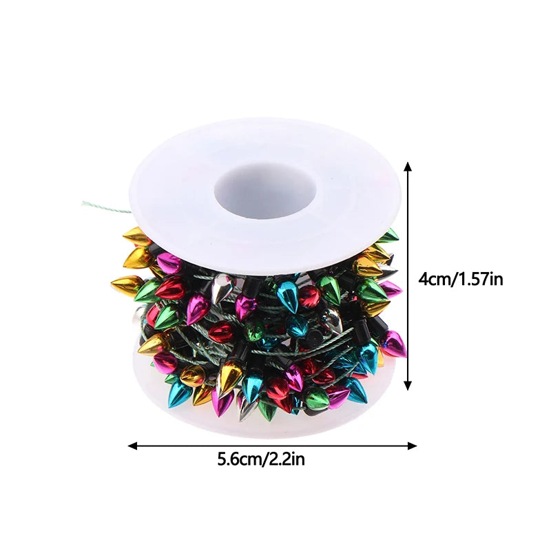 guirlande lumineuse noël multicolore boules brillantes adhésif festive décoration arbre rouleau cinq mètres petites