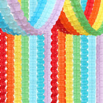 guirlande papier multicolore festif adhésif moderne 4m rondes relief fêtes anniversaires noëlalloween