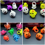 anneaux lumineux halloween araignées crânes citrouilles fantômes orange rose vert bleu noir blanc festive