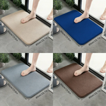 tapis sol absorbant polyester antidérapant salle bain beige bleu marine gris moderne