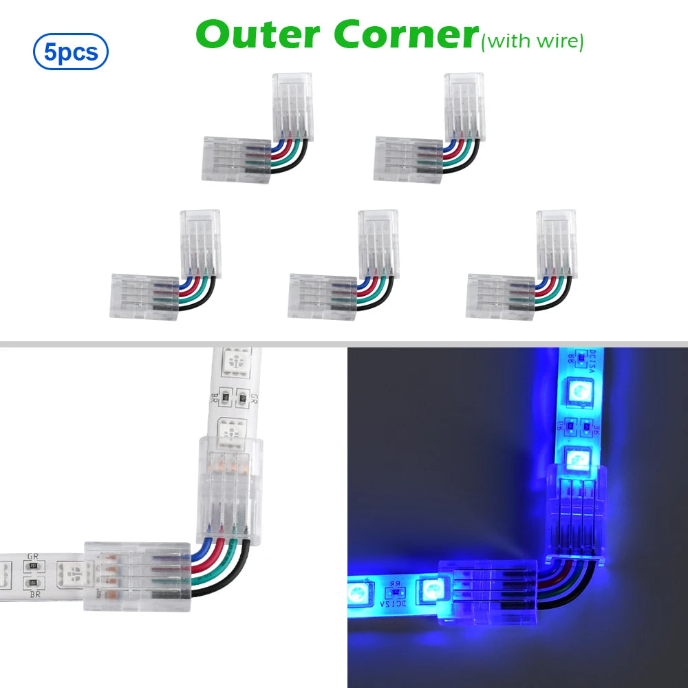 ruban led blanc carrés lumineux moderne clips transparents câbles colorés 12v certification rohs cee