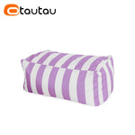 coussin d'assise jardin rayures beige blanc moderne piscine extérieur housse fauteuil plage grande