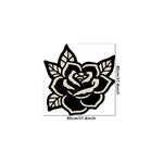 tapis noir blanc fleur stylisée moderne antidérapant intérieur extérieur plage