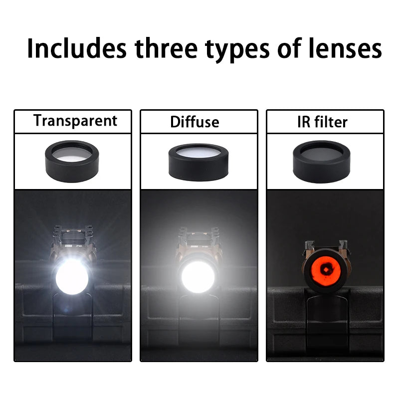 lentilles noires transparentes 30mm 28mm 26mm 25.4mm diffuse ir filter led chasse