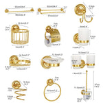 accessoires salle bain dorés élégants chrome classiques vintage fixations vis porte serviettes savon papier