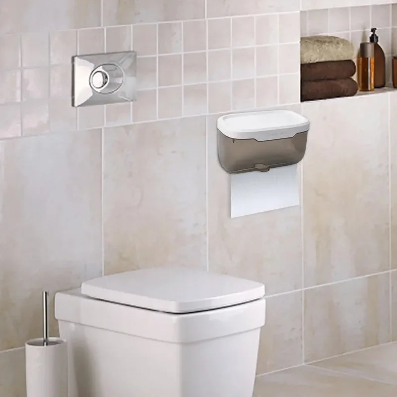 boîte serviettes beige rose moderne adhésive salle bain cuisine organisateur papier toilette opacité texture