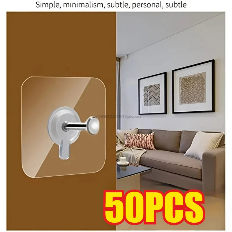crochets adhésifs transparents multi usages support murs lisses cadres photo objets cuisine décoration moderne
