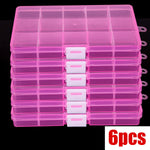 boîtes rangement bijoux transparentes bleu rose orange compartiments ajustables poignées modernes pratiques
