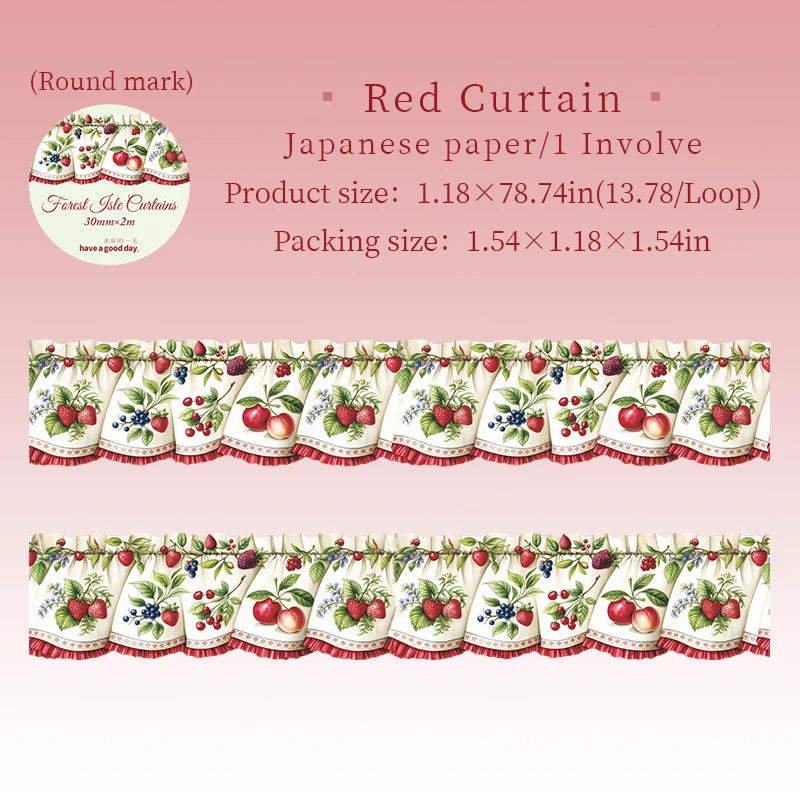 rubans décoratifs fleurs paysages vintage blanc rouge bleu jaune vert adhésif scrapbooking décoration album