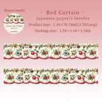 rubans décoratifs fleurs paysages vintage blanc rouge bleu jaune vert adhésif scrapbooking décoration album