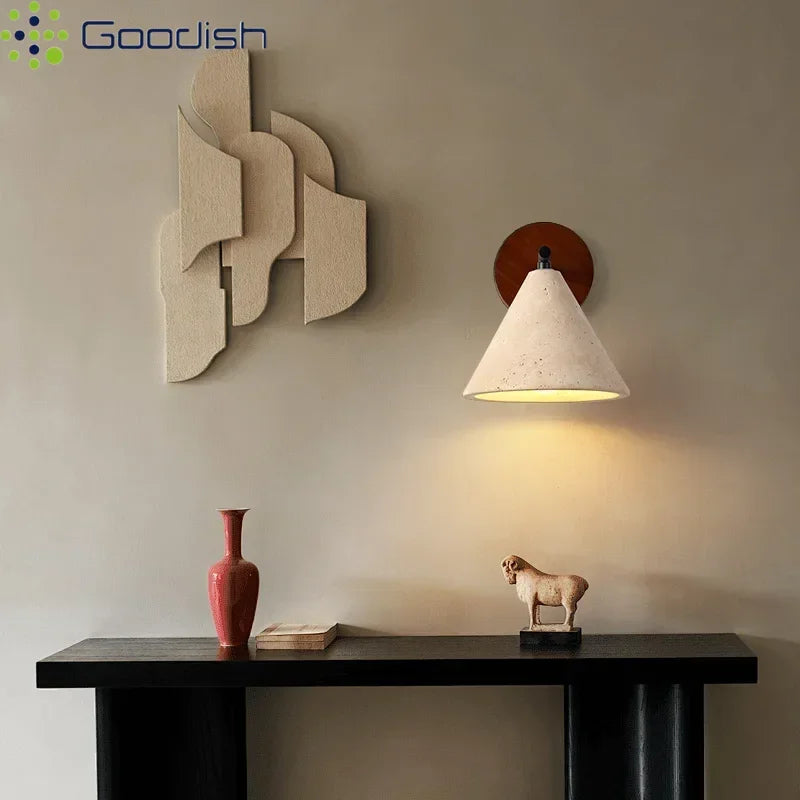 lampe murale moderne pierre naturelle marron foncé éclairage cuisine salle manger led 10 mètres