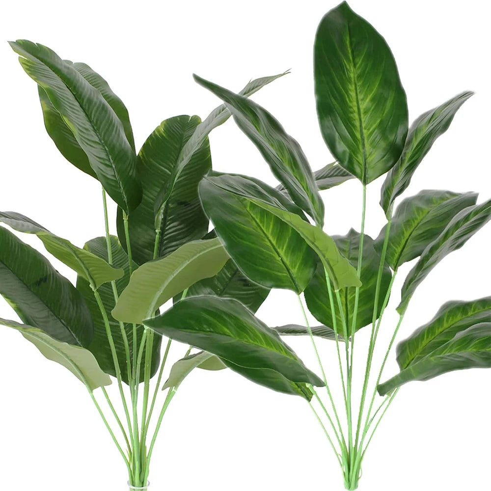 décoration intérieure plante artificielle rotin feuilles vertes modernes grande taille pot