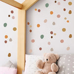 Sticker mural bohème cercle irrégulier 42 pièces charbon