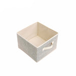 boîtes rangement pliables tissu lin beige poignées métalliques moderne organisation chambre enfants jouets