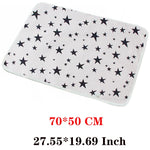 tapis imperméable bébé étoiles gris blanc moderne anti fuite hygiène changement couche réutilisable
