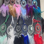 attrape rêves ethnique plumes filetage boho chic crochets ornement suspendu