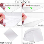 stickers miroirs transparents acrylique adhésifs modernes decoration salon abstraits 15cm 20cm 10pcs 20pcs