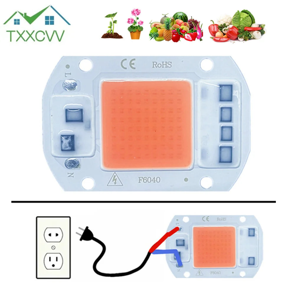 plaque led 20w 30w 50w full spectrum blanc orange vert gris électronique moderne circuits