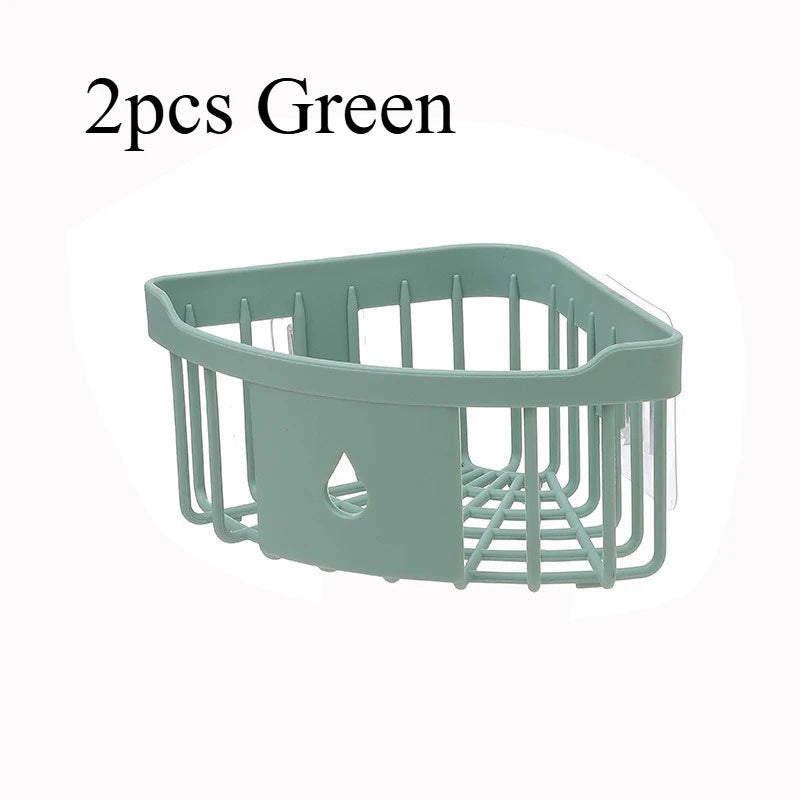 étagère rangement moderne rose pâle support mural adhésif simple structure mailles