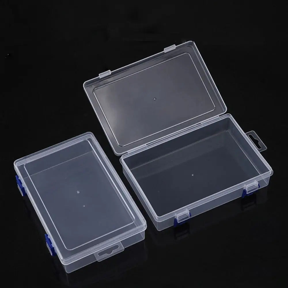 boîtes rangement transparentes modernes empilables poignées diverses tailles petite organisation pratique