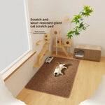 tapis grattage chats texture granulée marron clair moderne 40x60cm 50x80cm 100x150cm