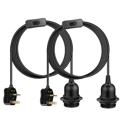 Kit suspension luminaire avec interrupteur et prise britannique