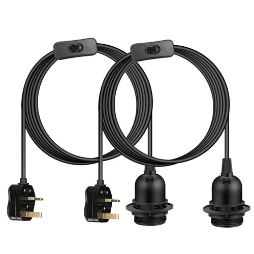 Kit suspension luminaire avec interrupteur et prise britannique
