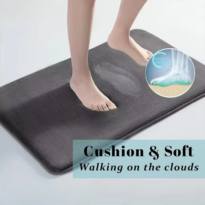 tapis bain antidérapant imperméable durable noir blanc moderne minimaliste