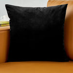 coussin décoratif velours noir moderne élégant salon fauteuil livres textiles polyester imprimé
