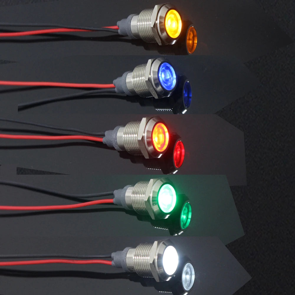 ampoules led 12v 24v 6v rouge bleu vert blanc adhésives câbles ronds modernes