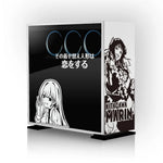 autocollants pvc noir blanc dessins anime texte japonais vis boitier pc moderne