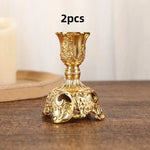 bougeoirs or argent ornements floraux classique baroque décoration intérieure support bougie nouveau post moderne