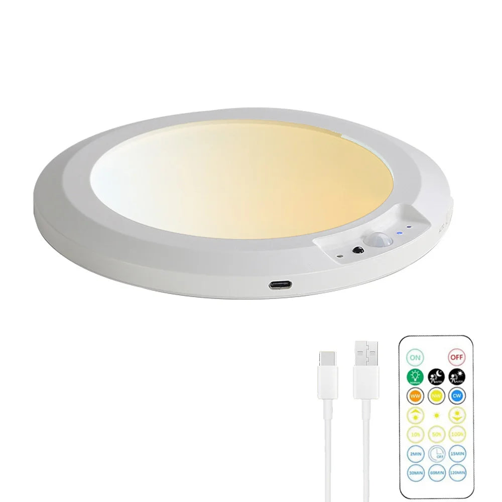 lampe led rechargeable détecteur mouvement couleurs ajustable télécommande moderne autonomie longue