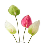 fleurs artificielles anthurium rose blanc vert violet rouge modernes mariage anniversaire intérieur