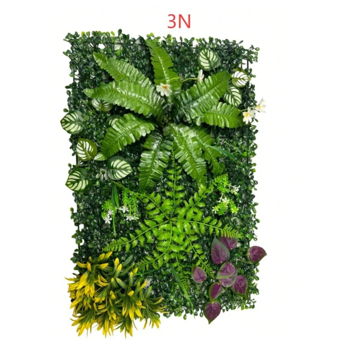 plantes artificielles herbe verte feuilles diverses fleurs naturelles decoration murale intérieur extérieur halloween patio