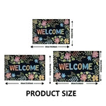 tapis d'entrée moderne chiens motifs floraux antidérapant résistant décoloration 30x50cm 40x60cm