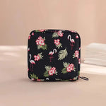 sac maquillage bleu rose noir moderne imprimé animaux cactus fruits glissière chargeur écouteurs portable