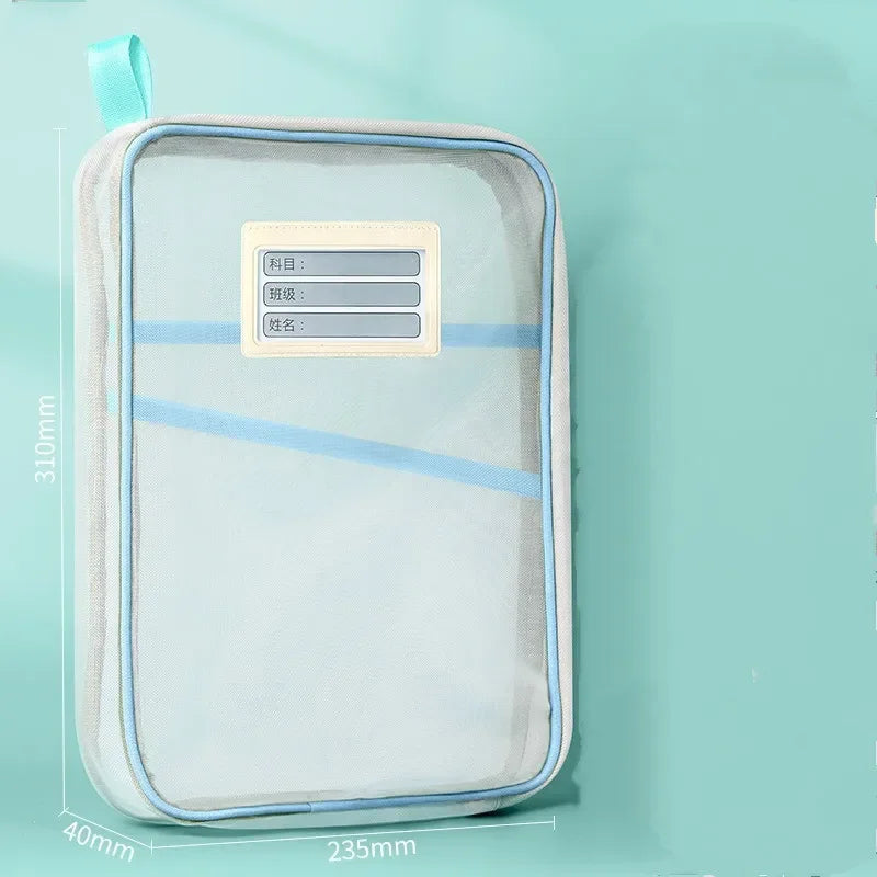 sac rangement documents transparent moderne fermeture glissière réutilisable respectueux environnement pratique fournitures scolaires