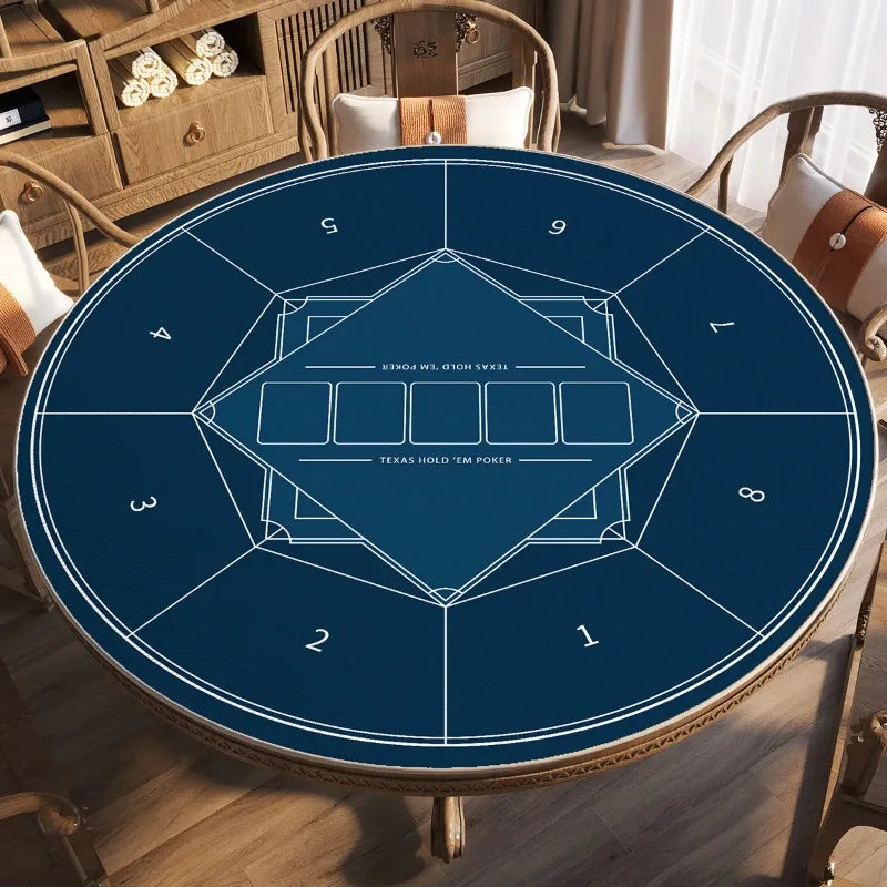 nappe poker tapis jeu vert bleu marine motif cartes table maison casino
