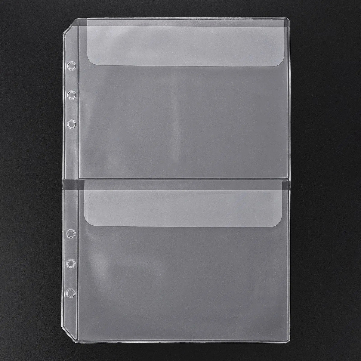 album scrapbooking pochettes transparentes anneaux métalliques rangement diy estampage modernes cartes imprimées plastique lisse