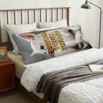 coussin personnalisable photo chien blanc gris moderne 100 polyester zip invisible 50x137cm