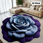 tapis bain doux motif rose 3d fleurs modernes antidérapant absorbant salle d'eau