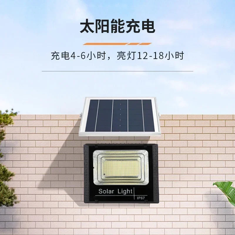 lumière solaire led ip67 moderne autoinstallation vacances 100w 200w 300w 500w 6v abs noir