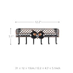 porte clés étagère murale moderne crochets boules poissons noir oeilletsacierforgé