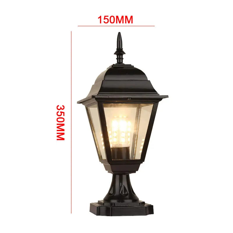 Lampe jardin classique or noir transparent extérieure chambre entrée étude salle bain led fixée