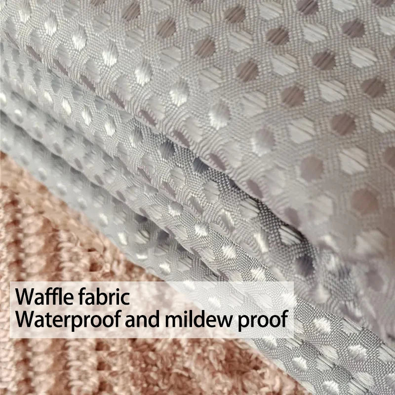 rideau douche waffle moderne minimaliste beige vert gris blanc 12 métalliques opacité variable